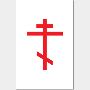 Orthodox cross (red) Posters and Art